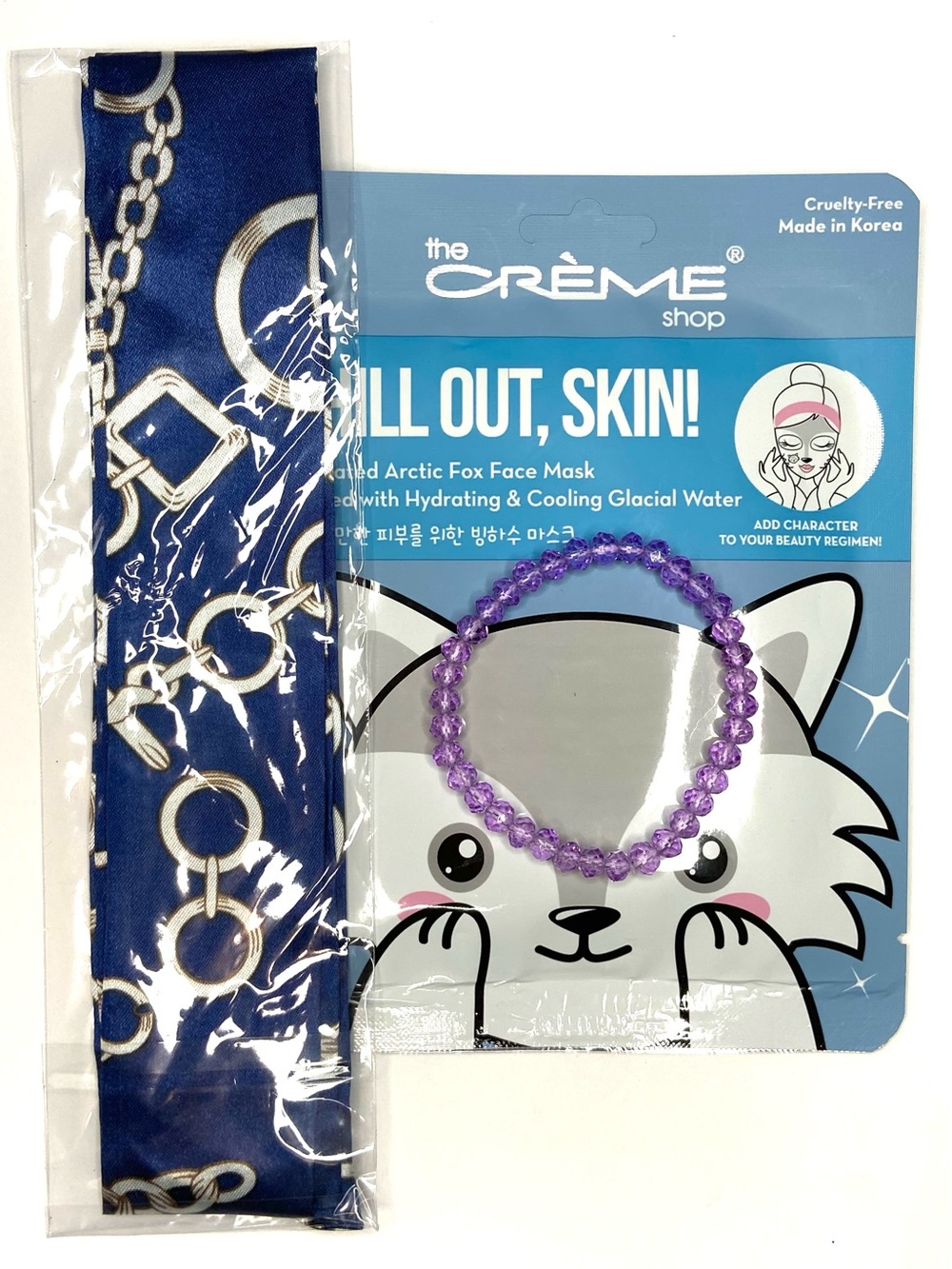 3 pcs host support face mask bag scarf bracelet